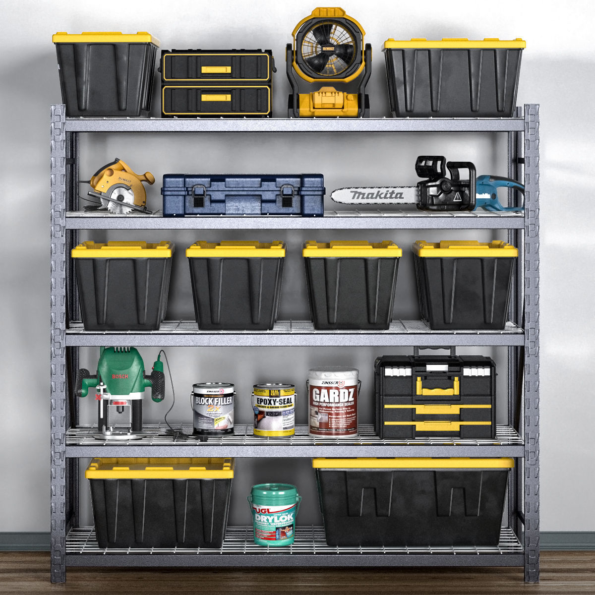 garage tools set 12 3D model_1