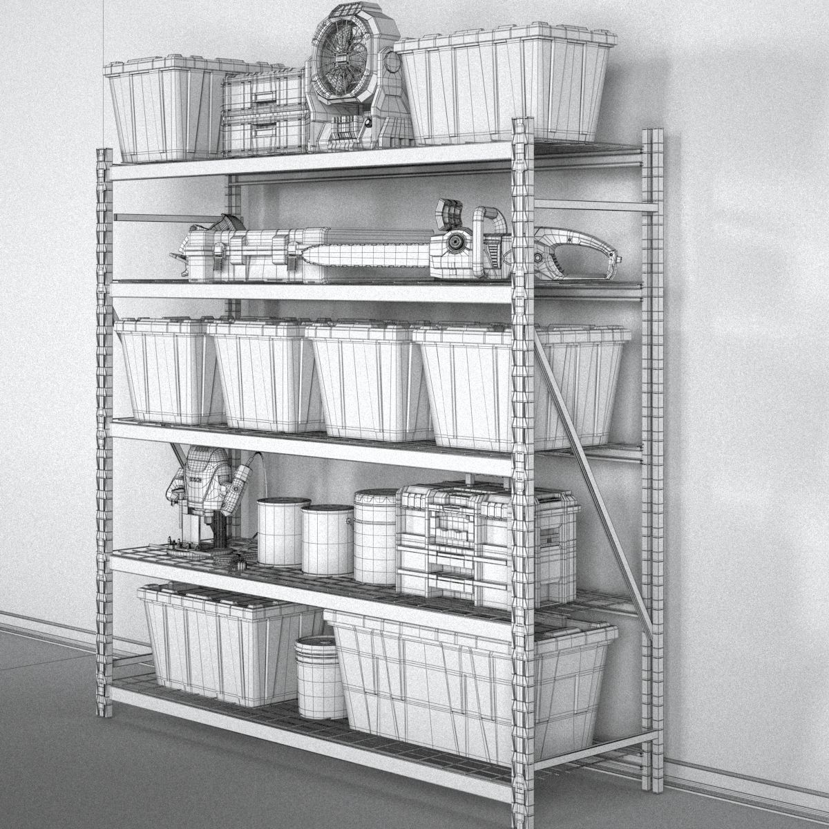 garage tools set 12 3D model_9