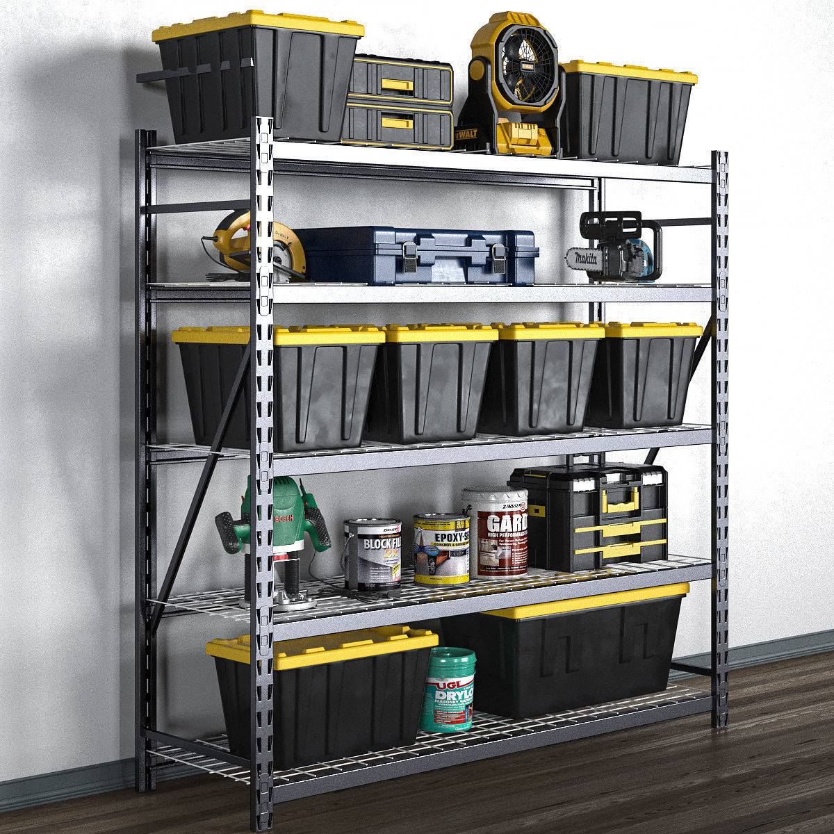 garage tools set 12 3D model_4