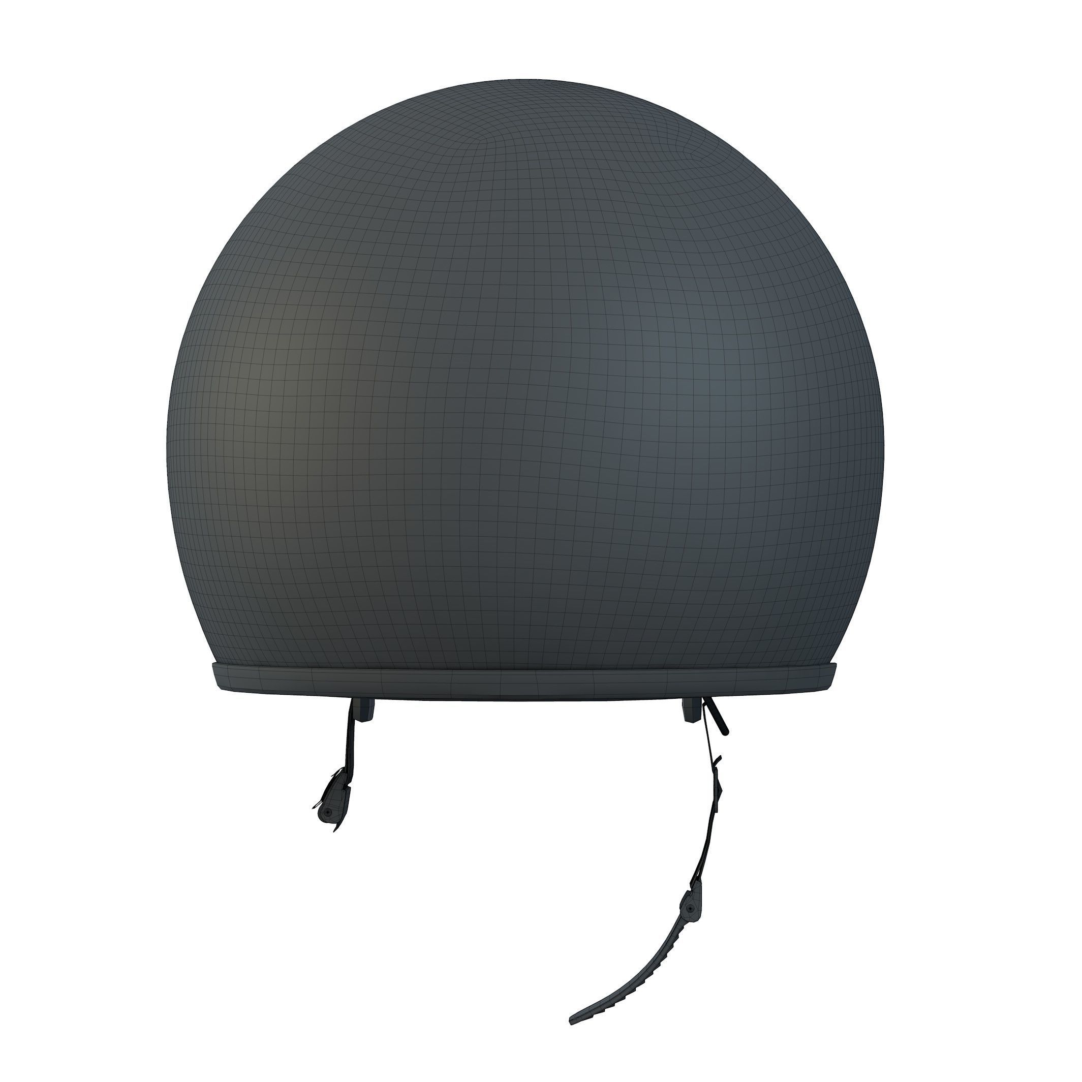 Helmet motorcycle with orange and turquoise stripe 3D model_16