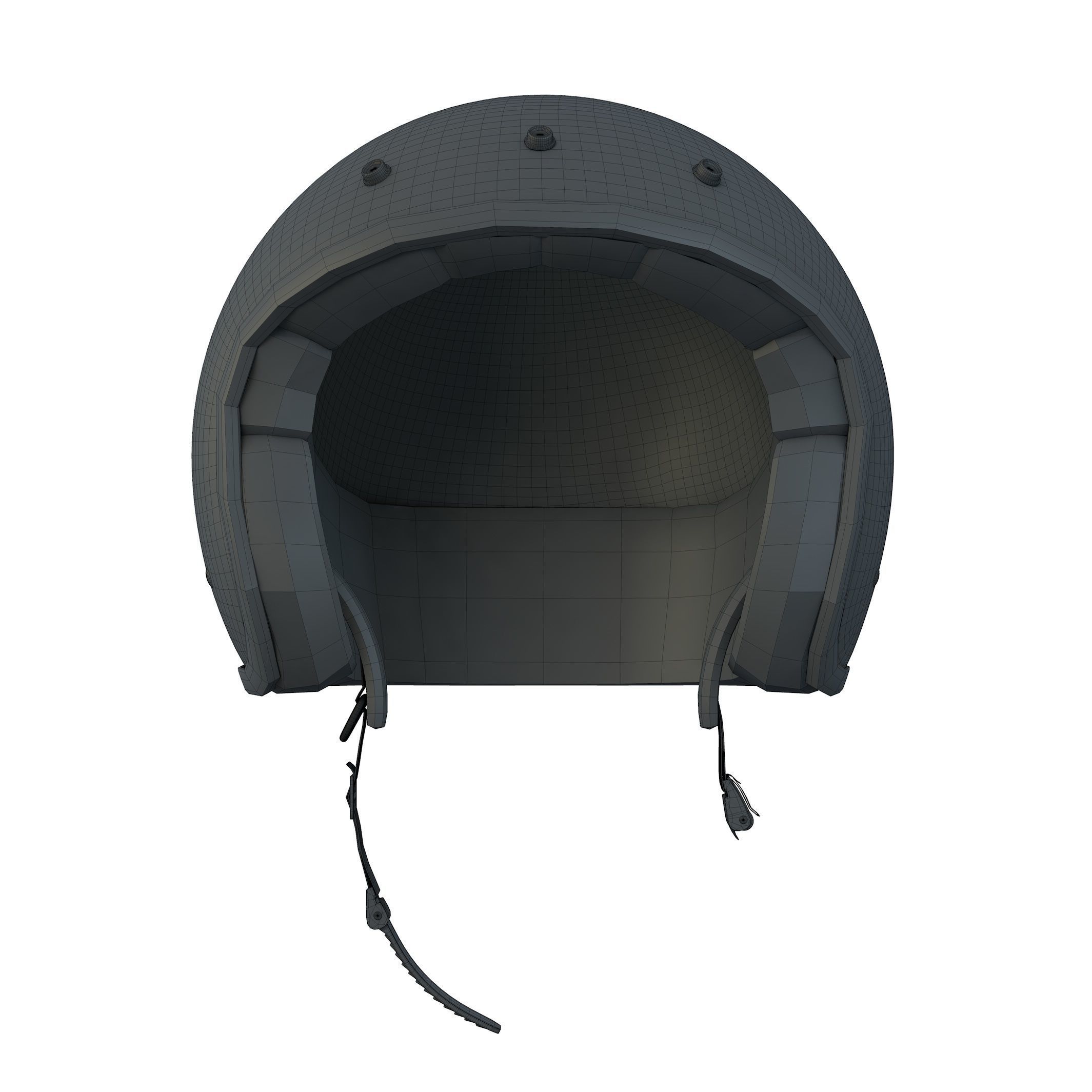 Helmet motorcycle with orange and turquoise stripe 3D model_13