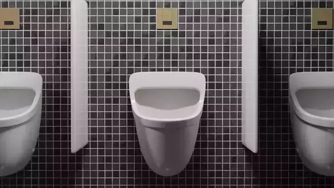 Male public Toilet  Free 3D model