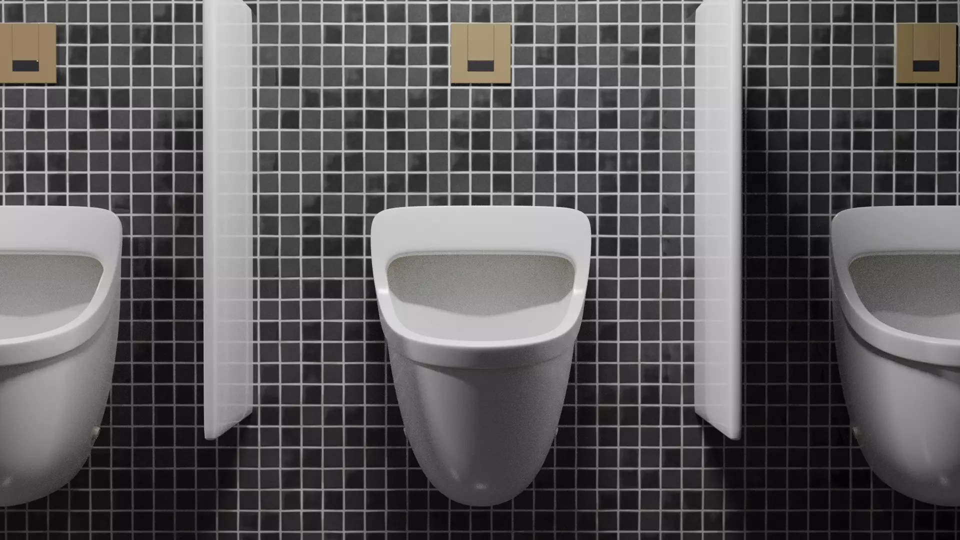 Male public Toilet Free 3D model
