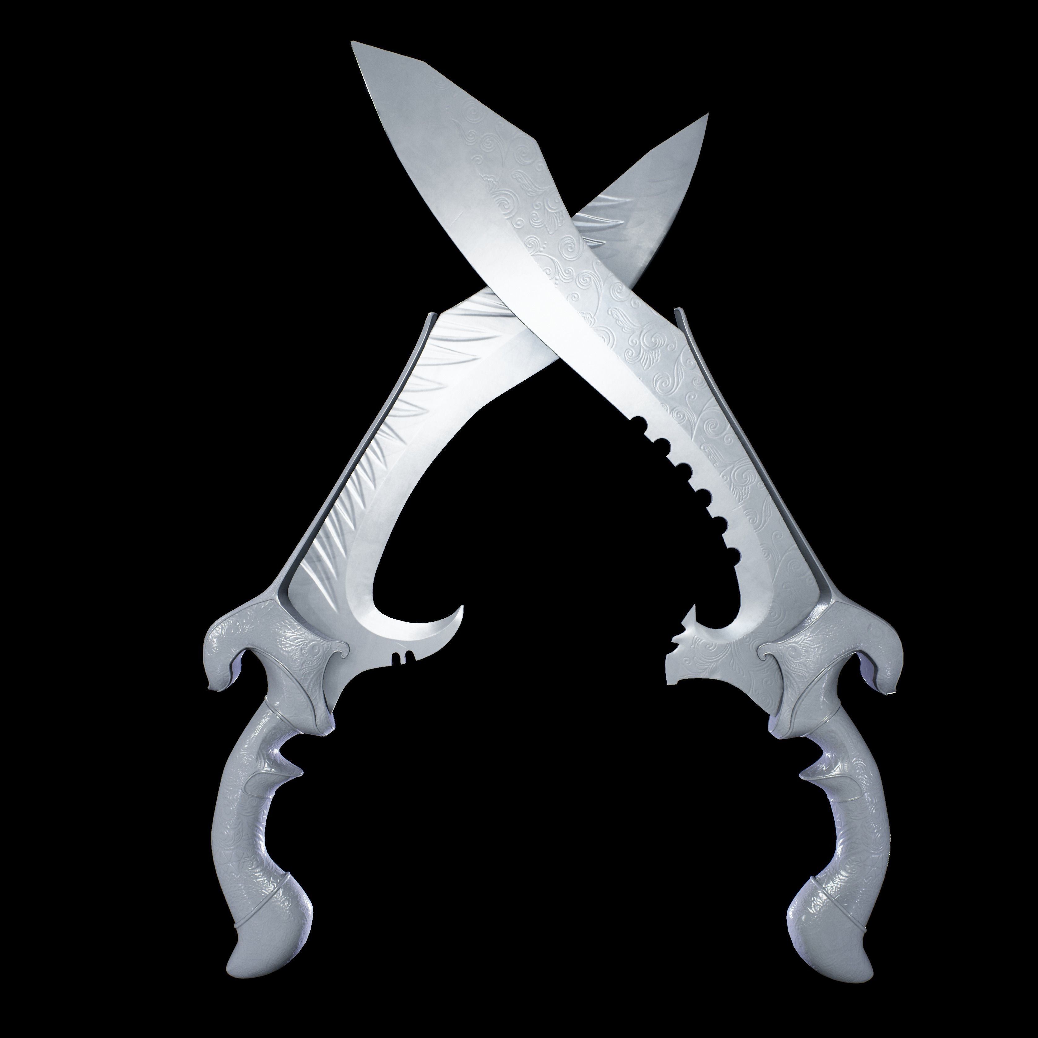 Nyx Ulrics Kukris FanMade Low-poly 3D model_6