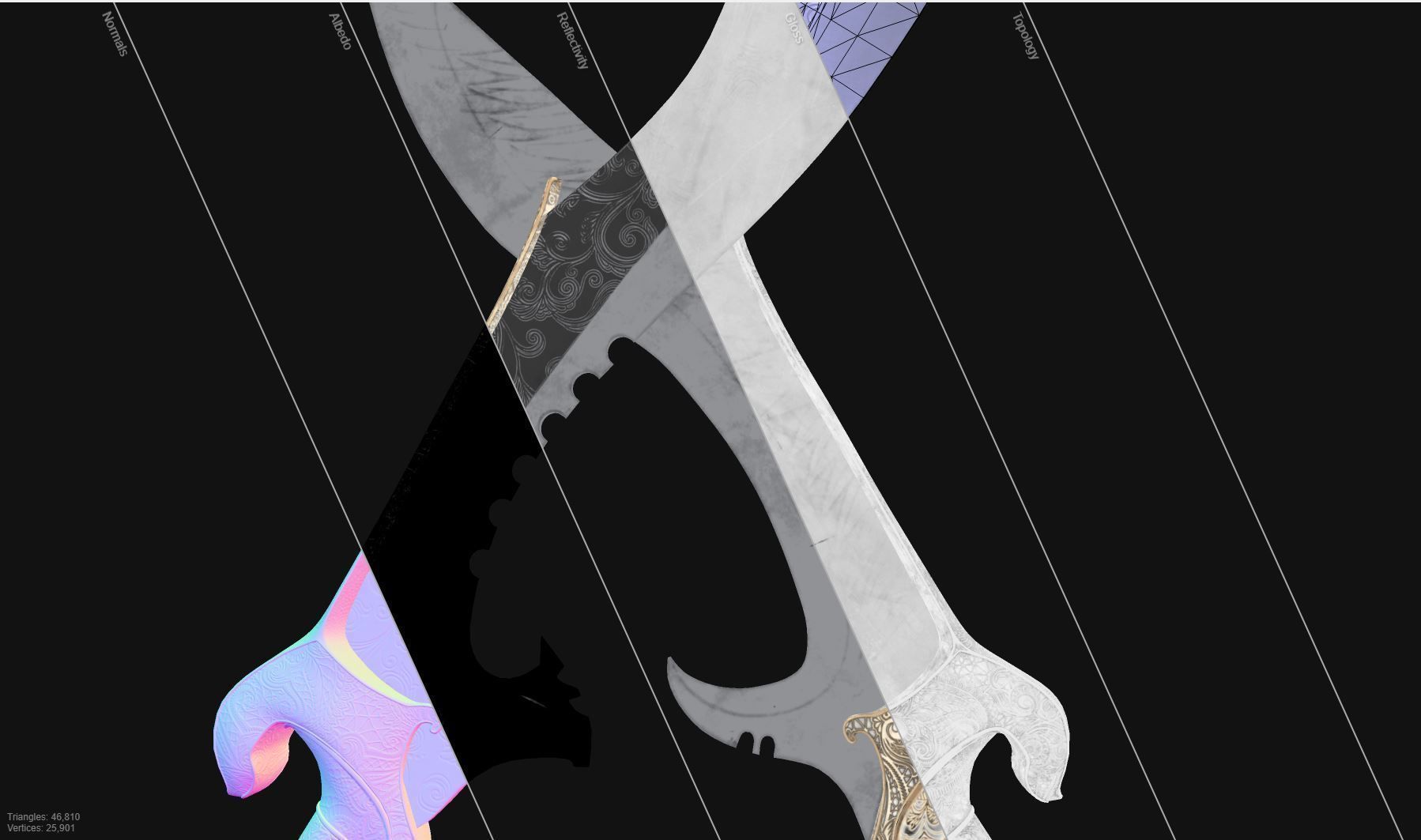 Nyx Ulrics Kukris FanMade Low-poly 3D model_5