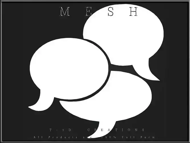  Speech Bubbles Low-poly 3D model