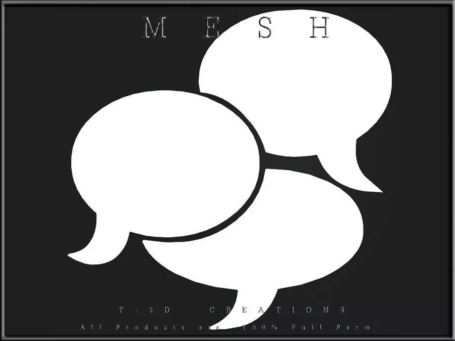  Speech Bubbles Low-poly 3D model_0