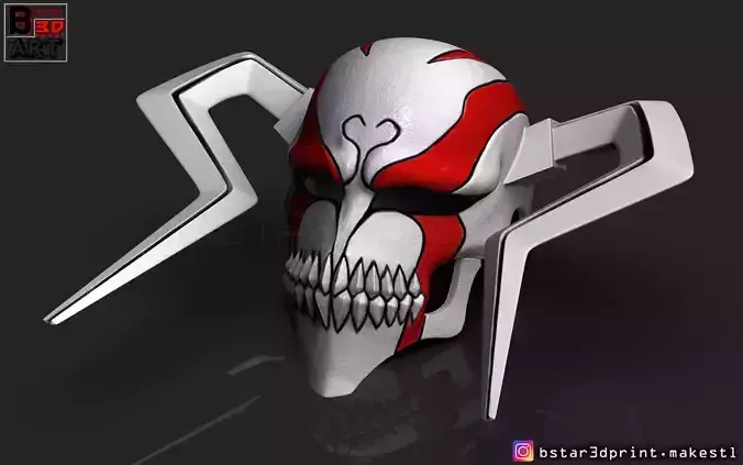 The Whole Hollow Mask - Kurosaki Ichigo - Bleach 3D print model 3D print model