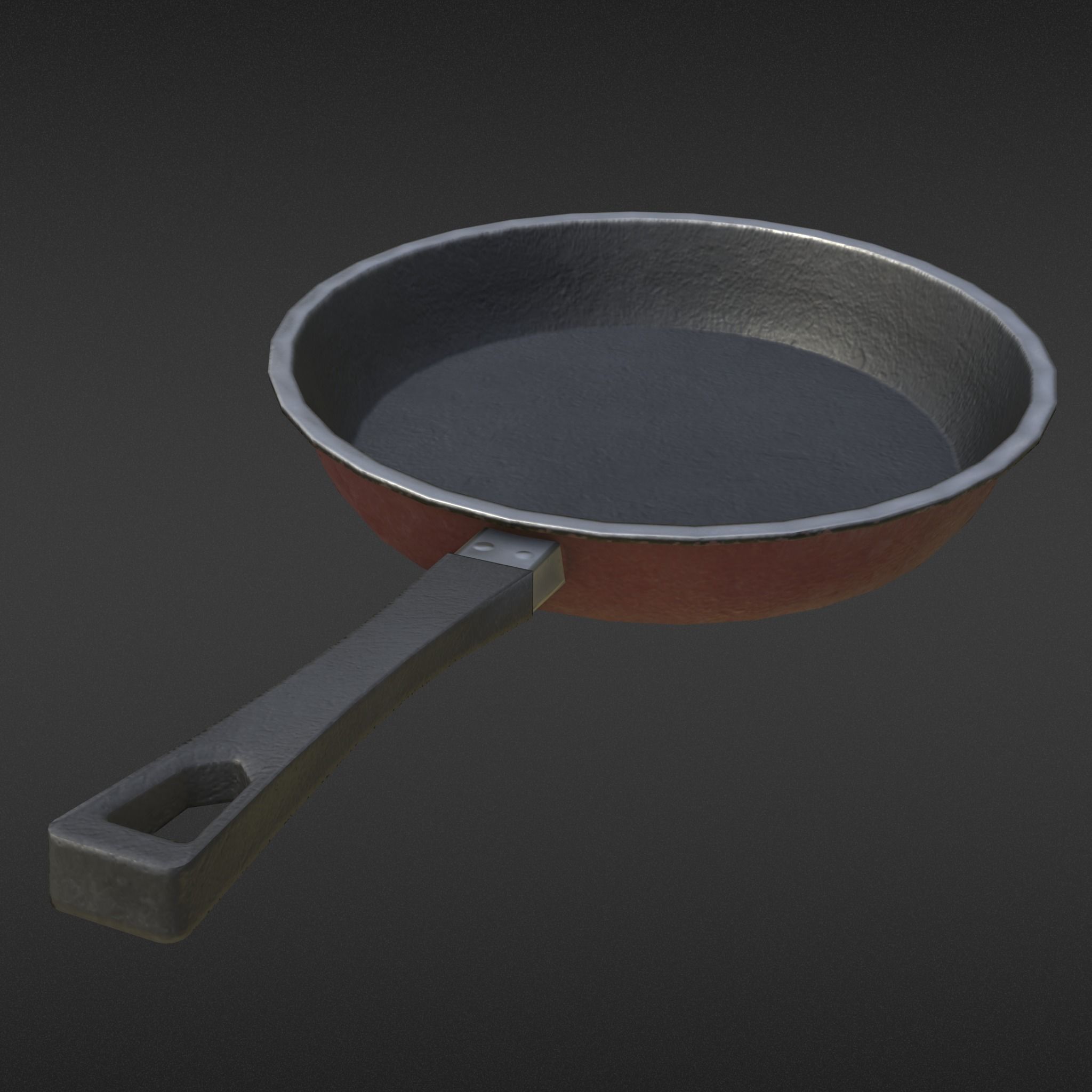 Game-ready Frying Pan Clean - Unity - HDRP - UE4 Low-poly 3D model_4
