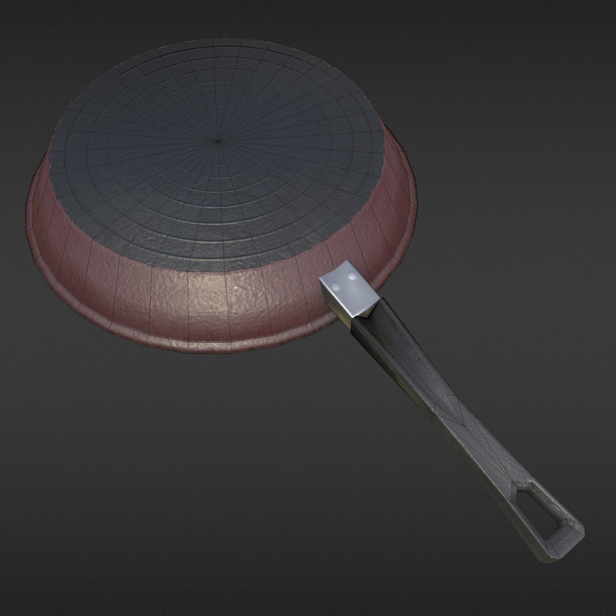 Game-ready Frying Pan Clean - Unity - HDRP - UE4 Low-poly 3D model_22