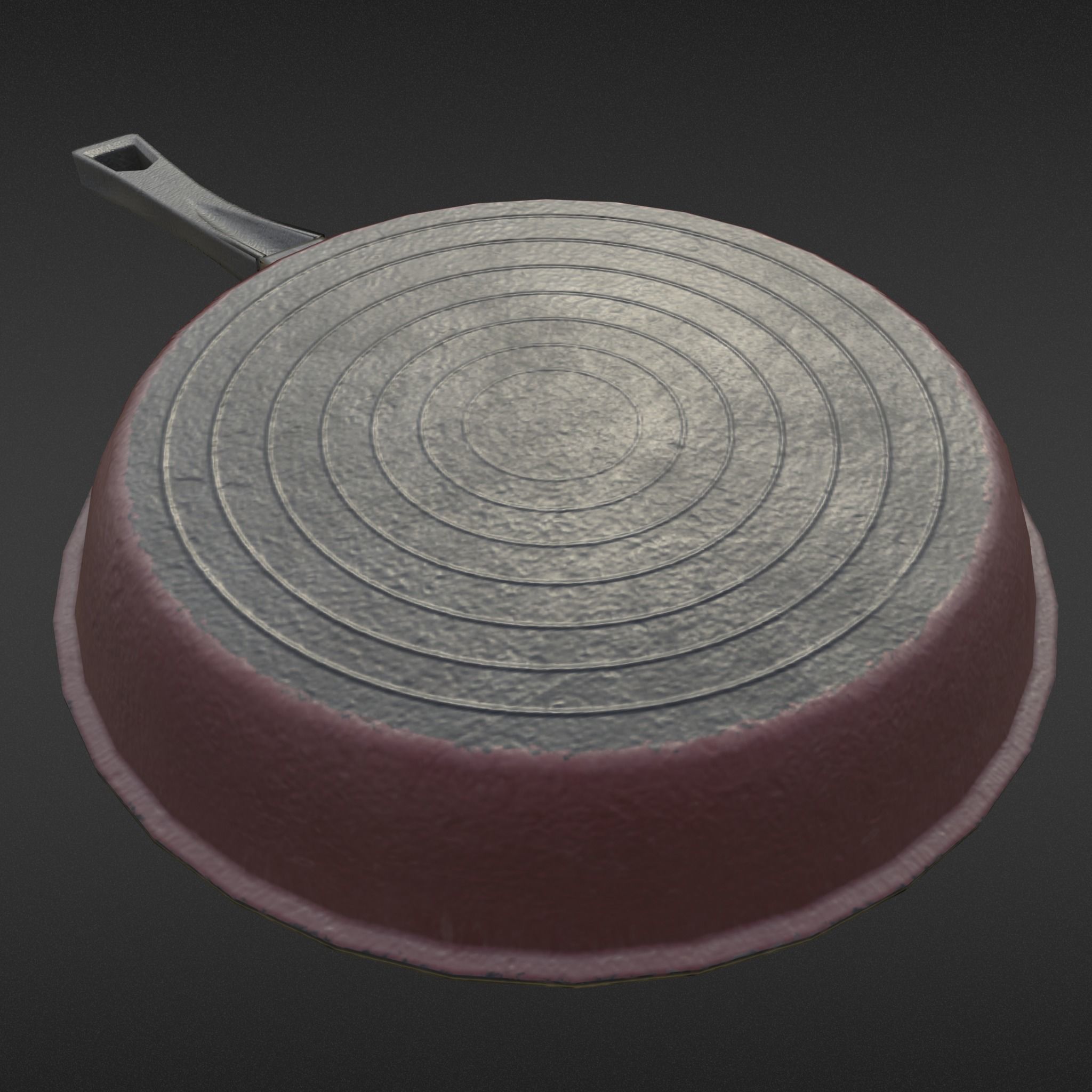 Game-ready Frying Pan Clean - Unity - HDRP - UE4 Low-poly 3D model_7