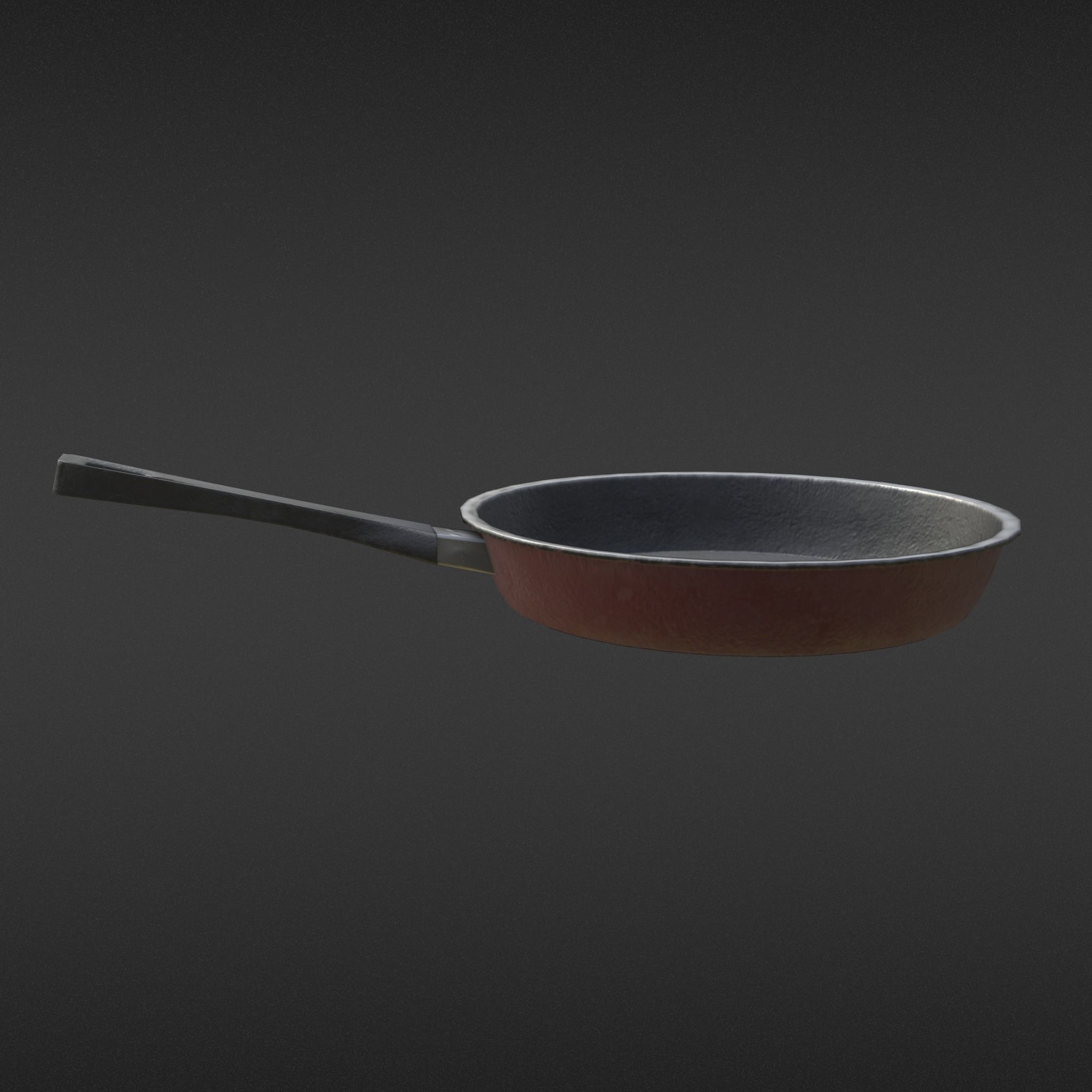 Game-ready Frying Pan Clean - Unity - HDRP - UE4 Low-poly 3D model_5