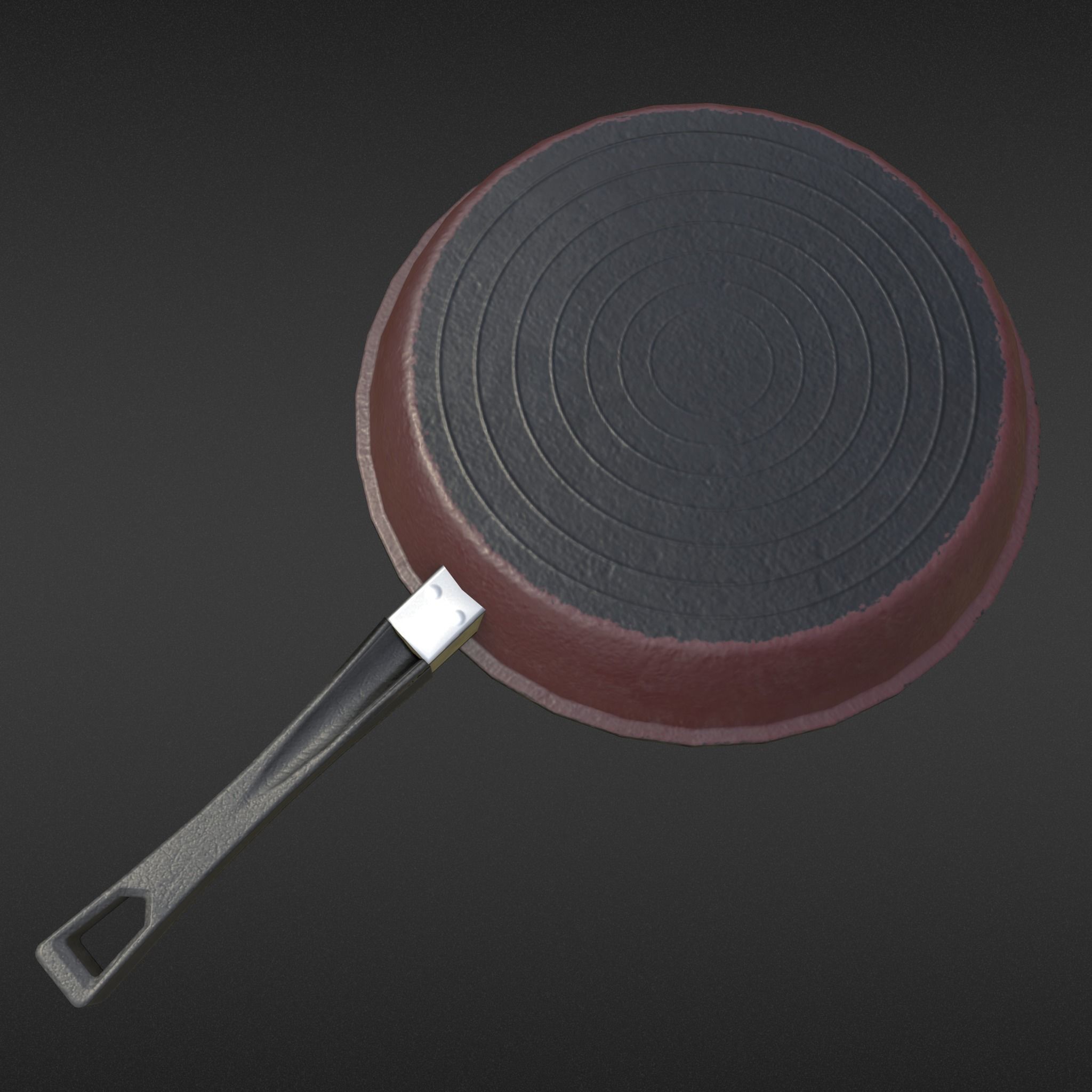 Game-ready Frying Pan Clean - Unity - HDRP - UE4 Low-poly 3D model_9