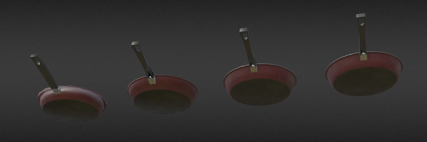 Game-ready Frying Pan Clean - Unity - HDRP - UE4 Low-poly 3D model_25
