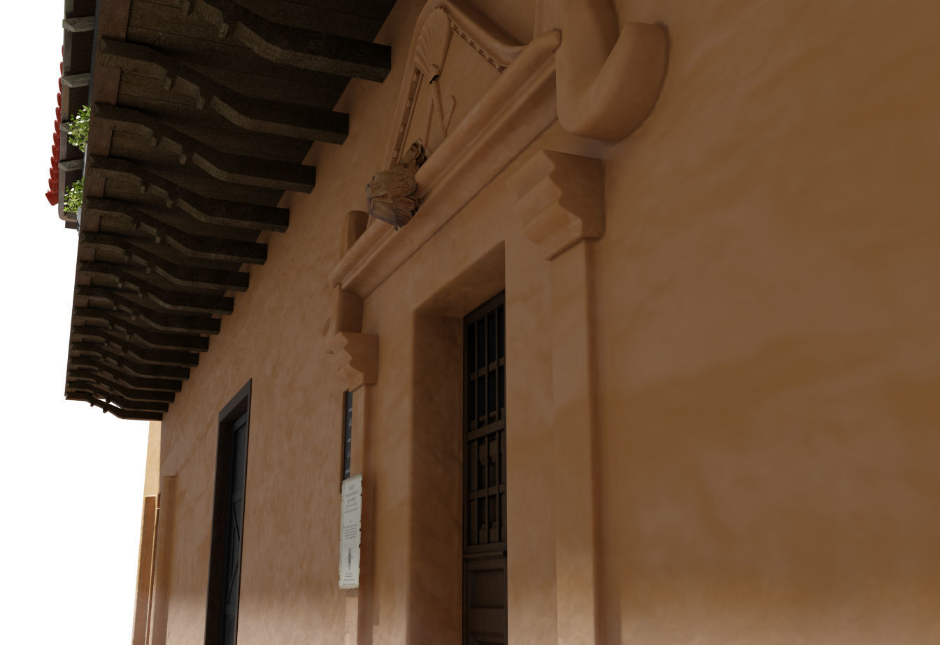 COLONIAL HOUSE 3D MODEL Low-poly 3D model_7