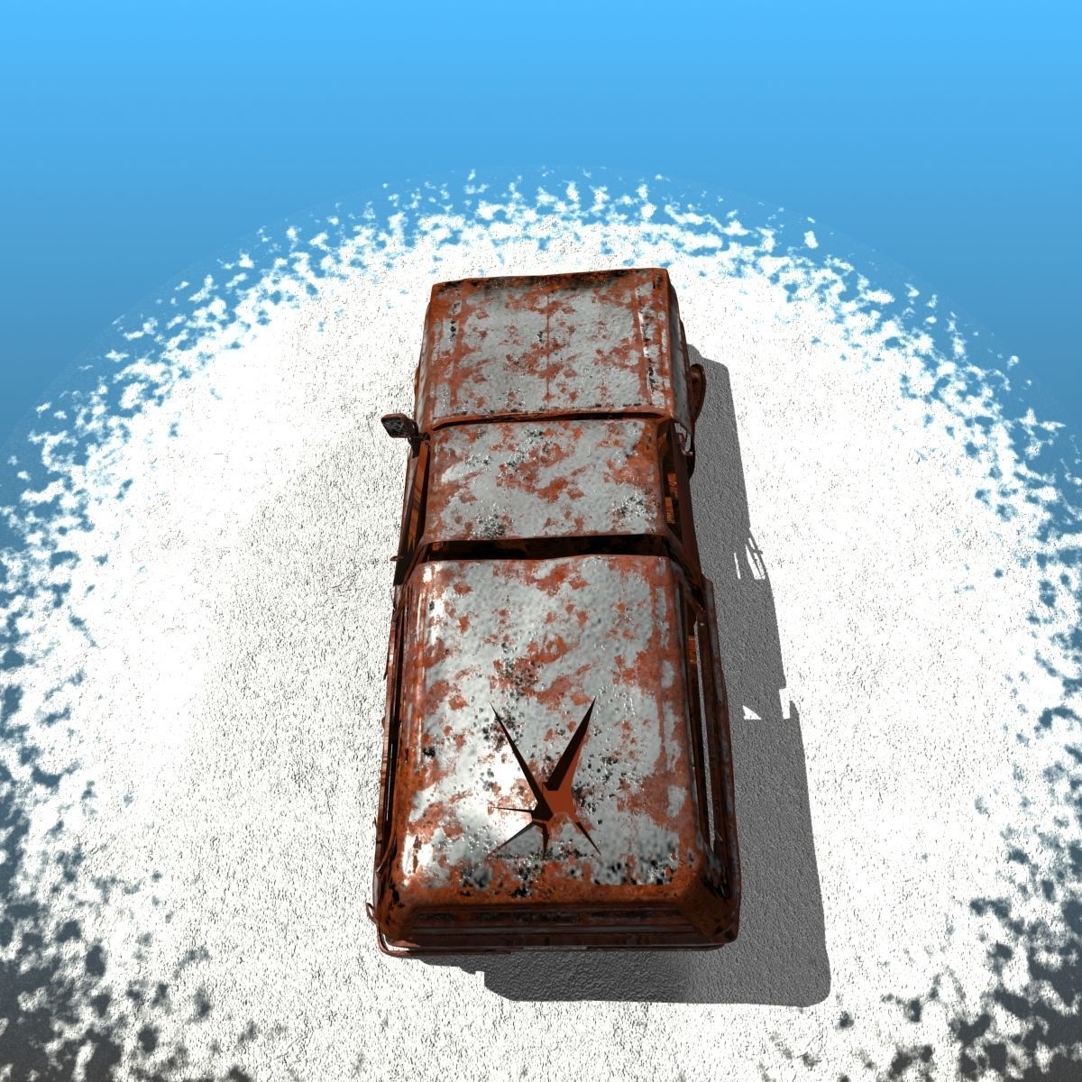 Offroad battle car 01 Low-poly 3D model_12