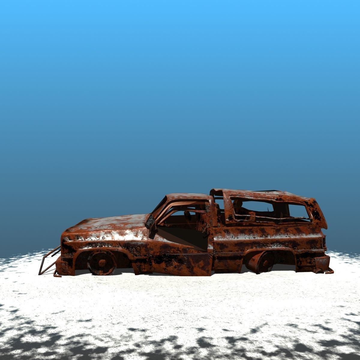 Offroad battle car 01 Low-poly 3D model_9