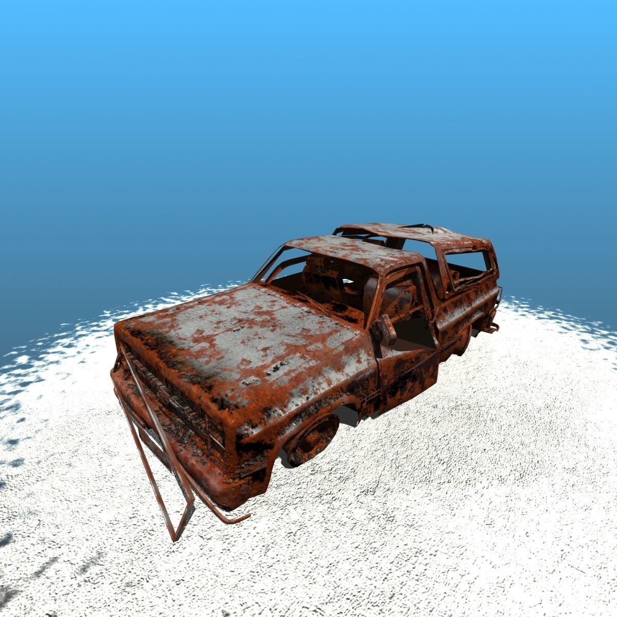 Offroad battle car 01 Low-poly 3D model_8