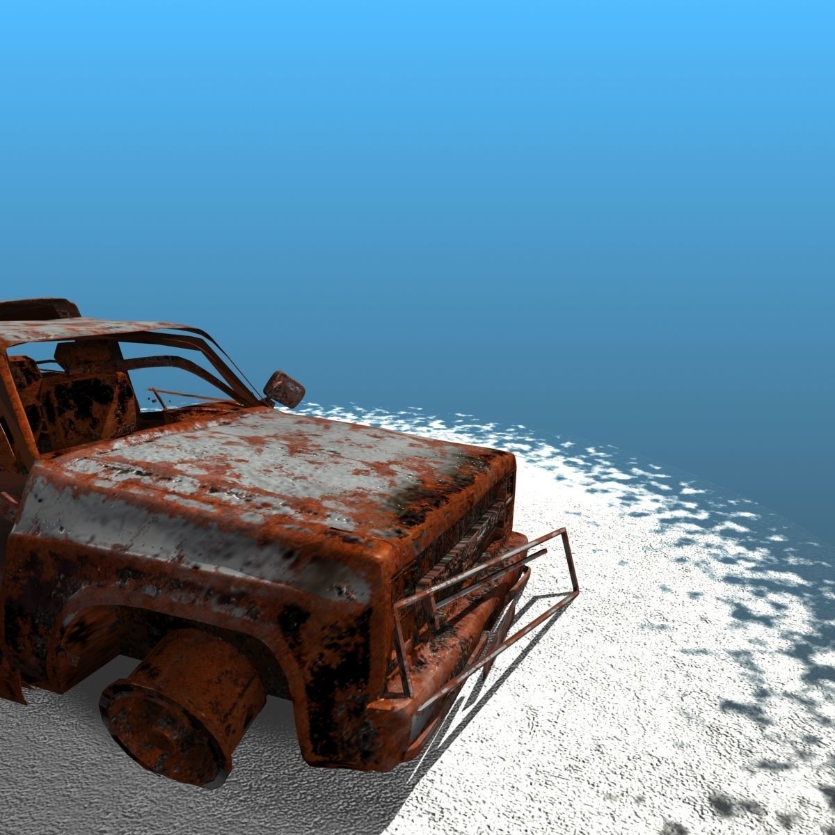 Offroad battle car 01 Low-poly 3D model_13
