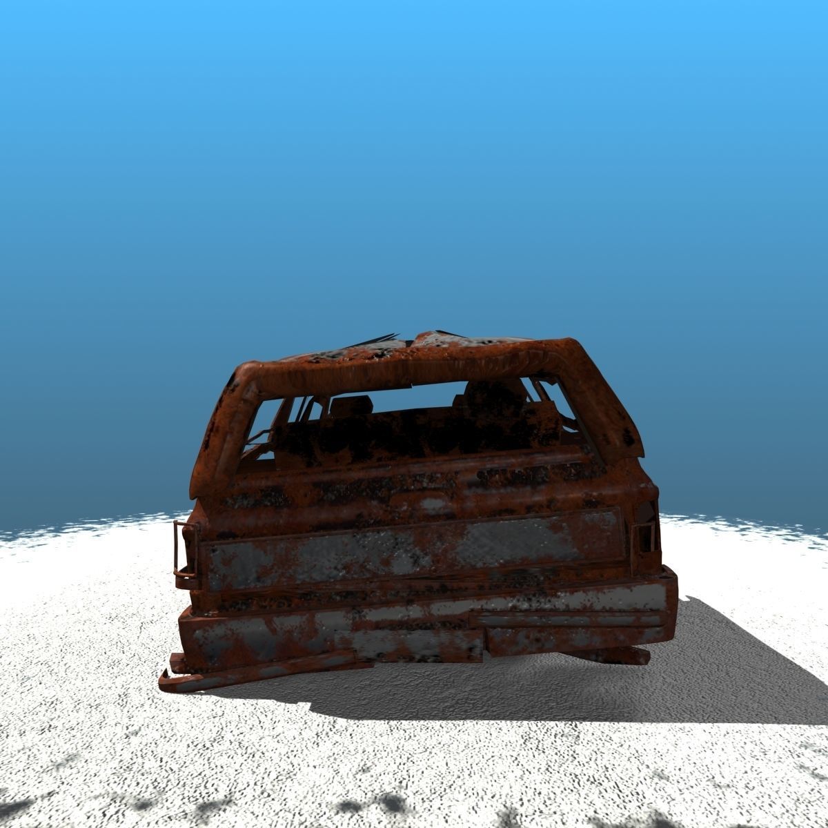 Offroad battle car 01 Low-poly 3D model_11