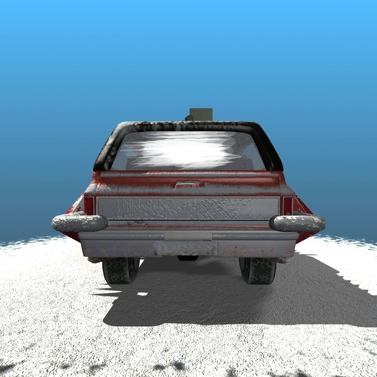 Offroad battle car 01 Low-poly 3D model_3