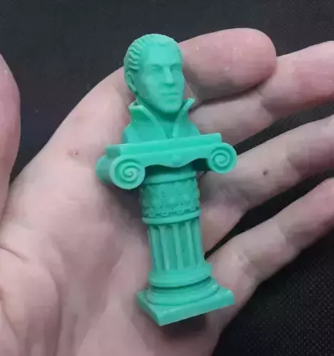 pedestal 1 3d print bust of man with beard Free 3D print model