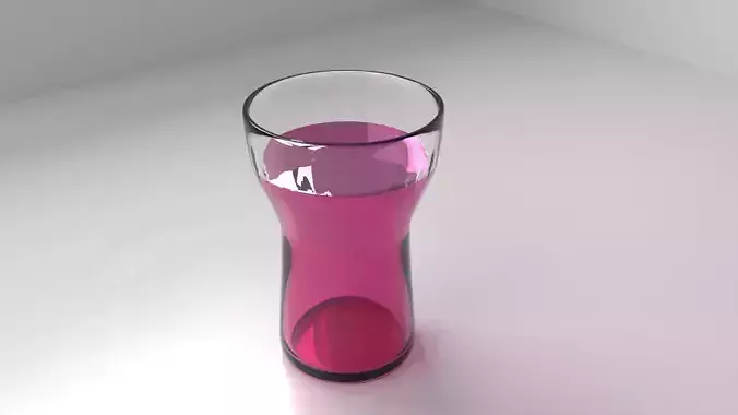 Glass Cup 3 with Liquid