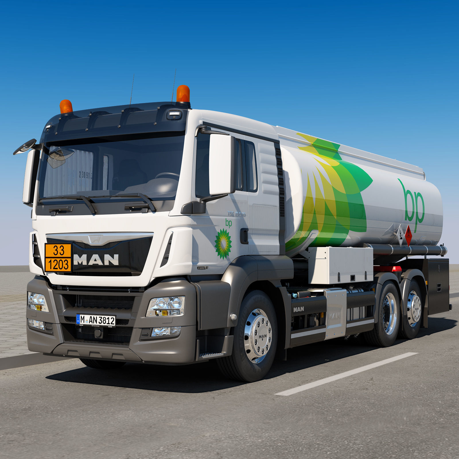 TGS 6X2 Tanker 3D model_1