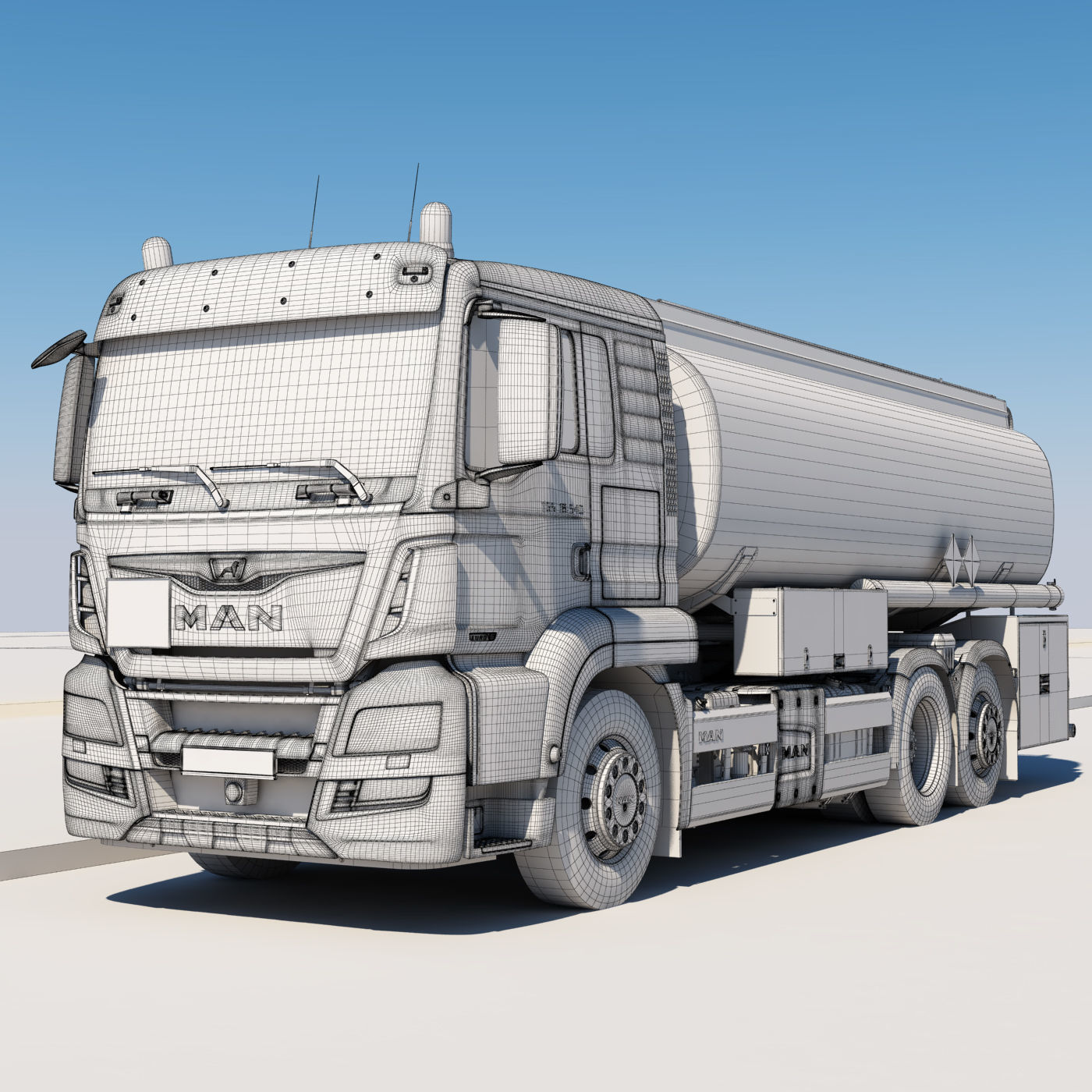 TGS 6X2 Tanker 3D model_11