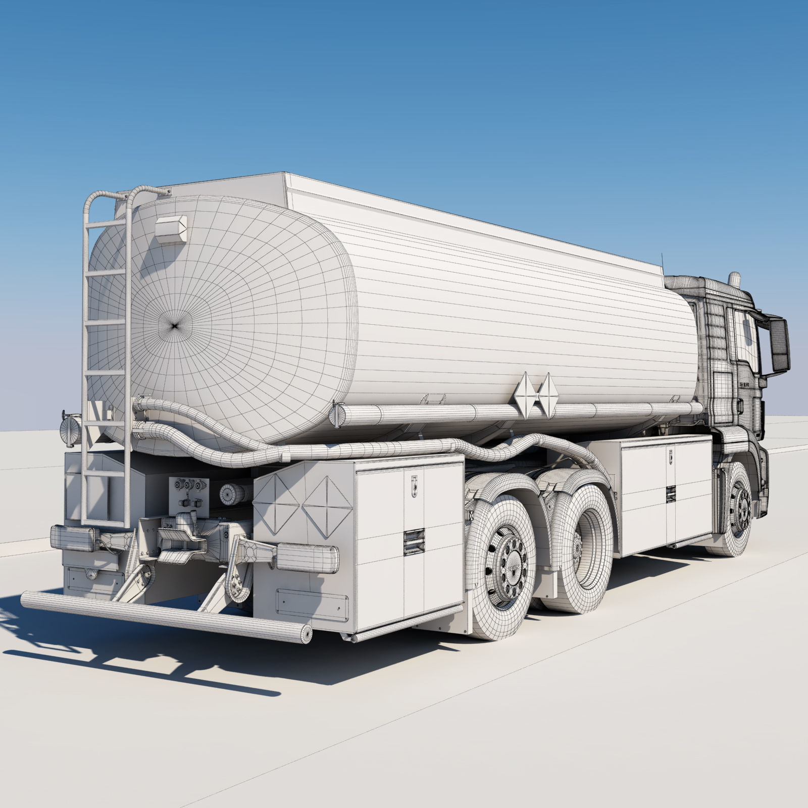 TGS 6X2 Tanker 3D model_12