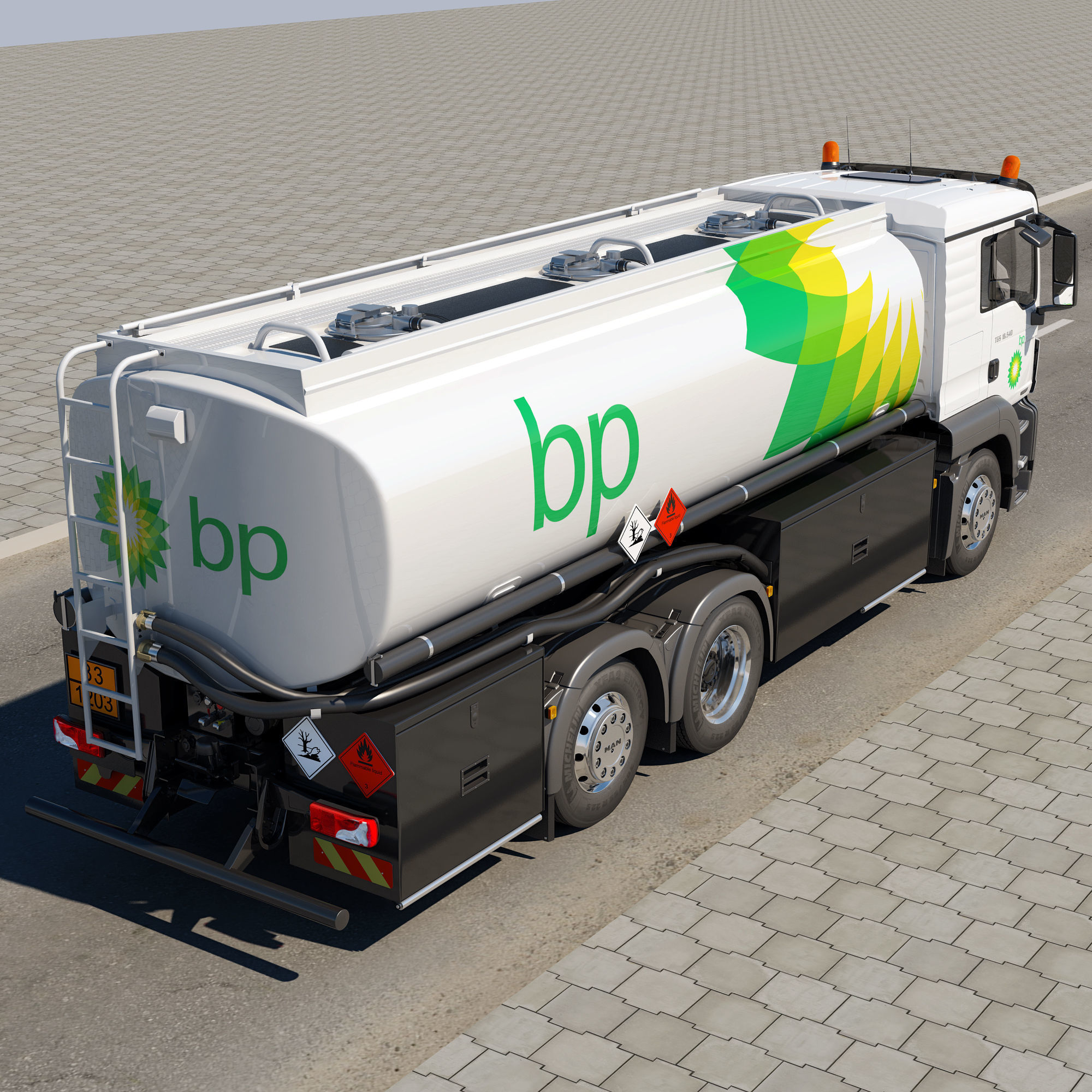 TGS 6X2 Tanker 3D model_9