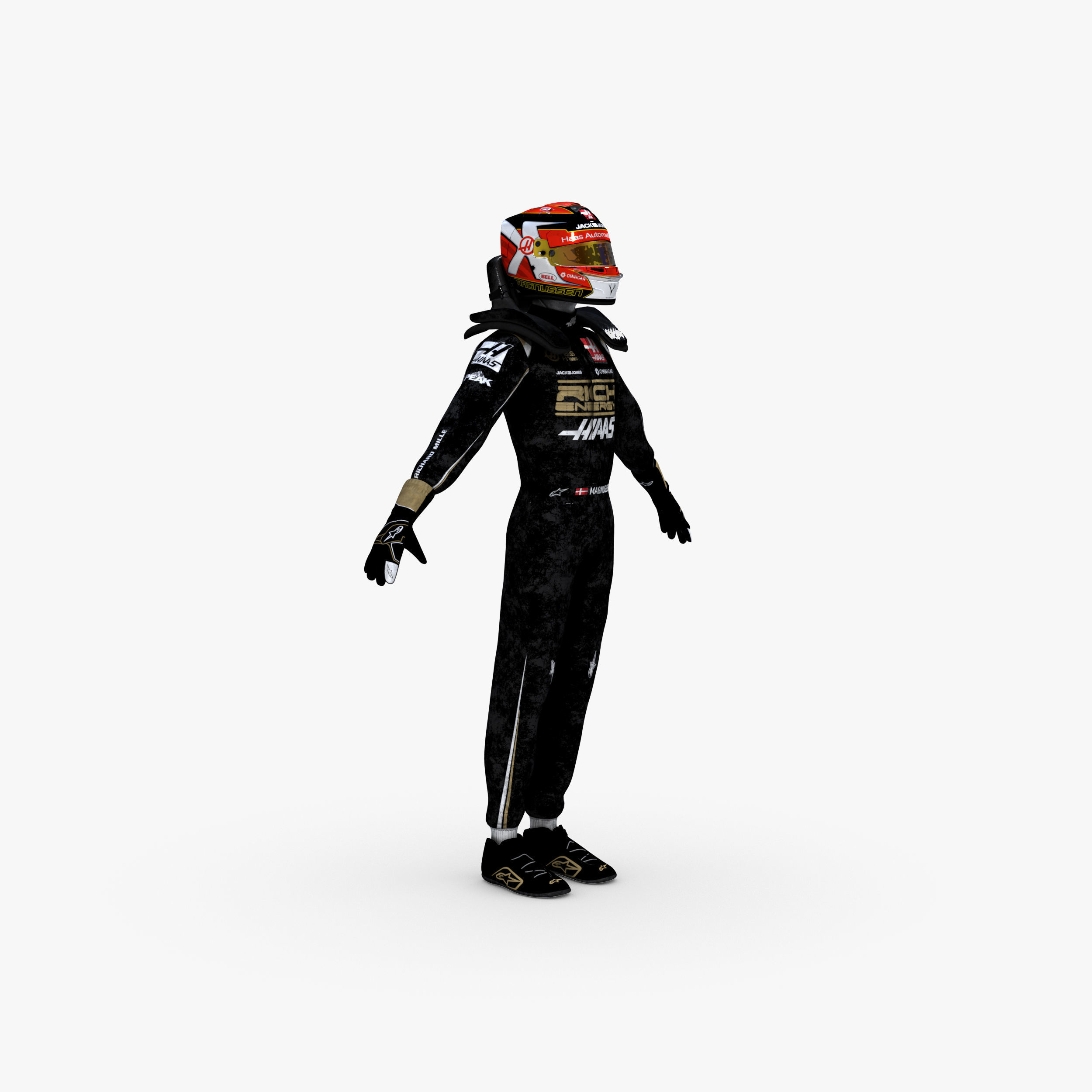 Kevin Magnussen 2019 Low-poly 3D model_9