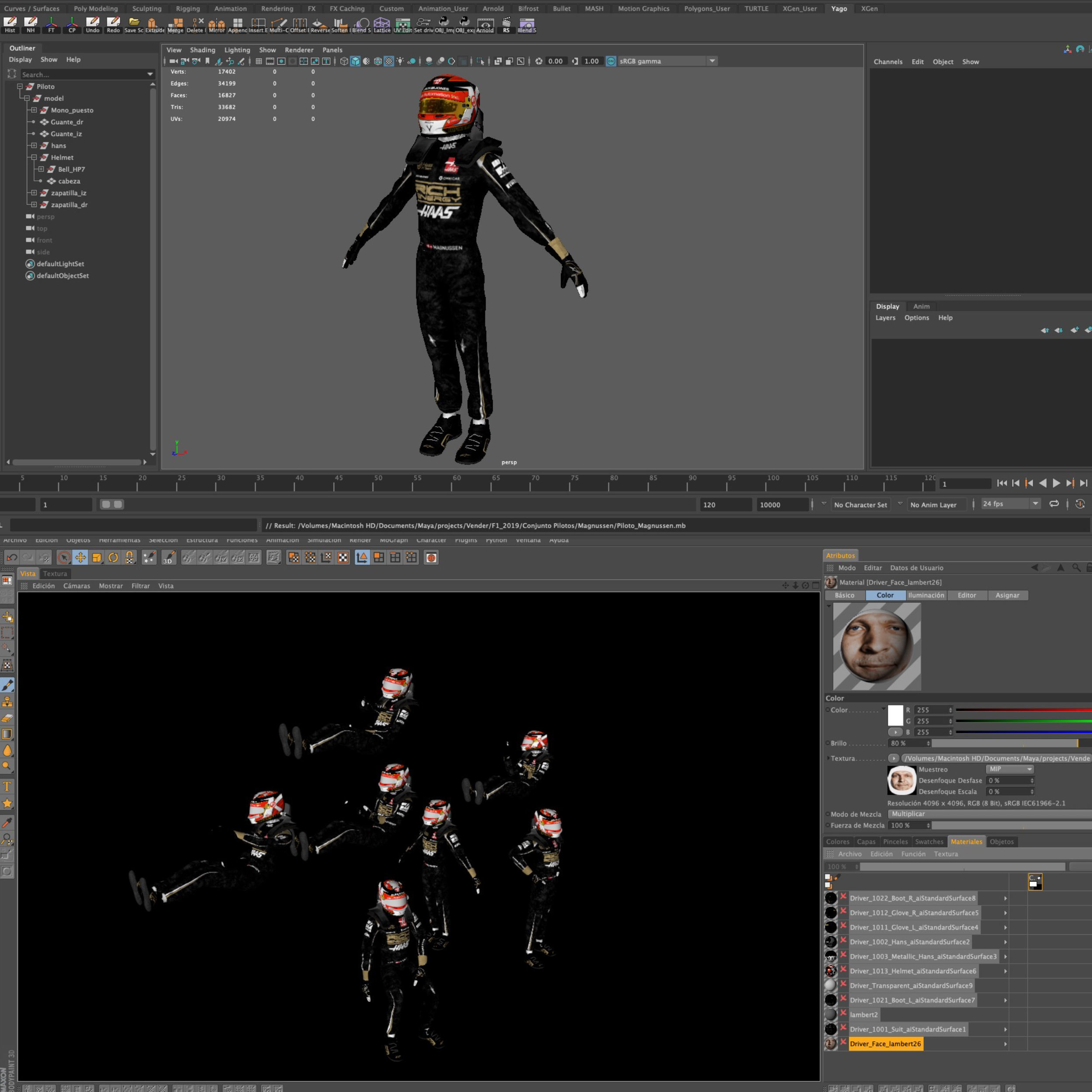 Kevin Magnussen 2019 Low-poly 3D model_15