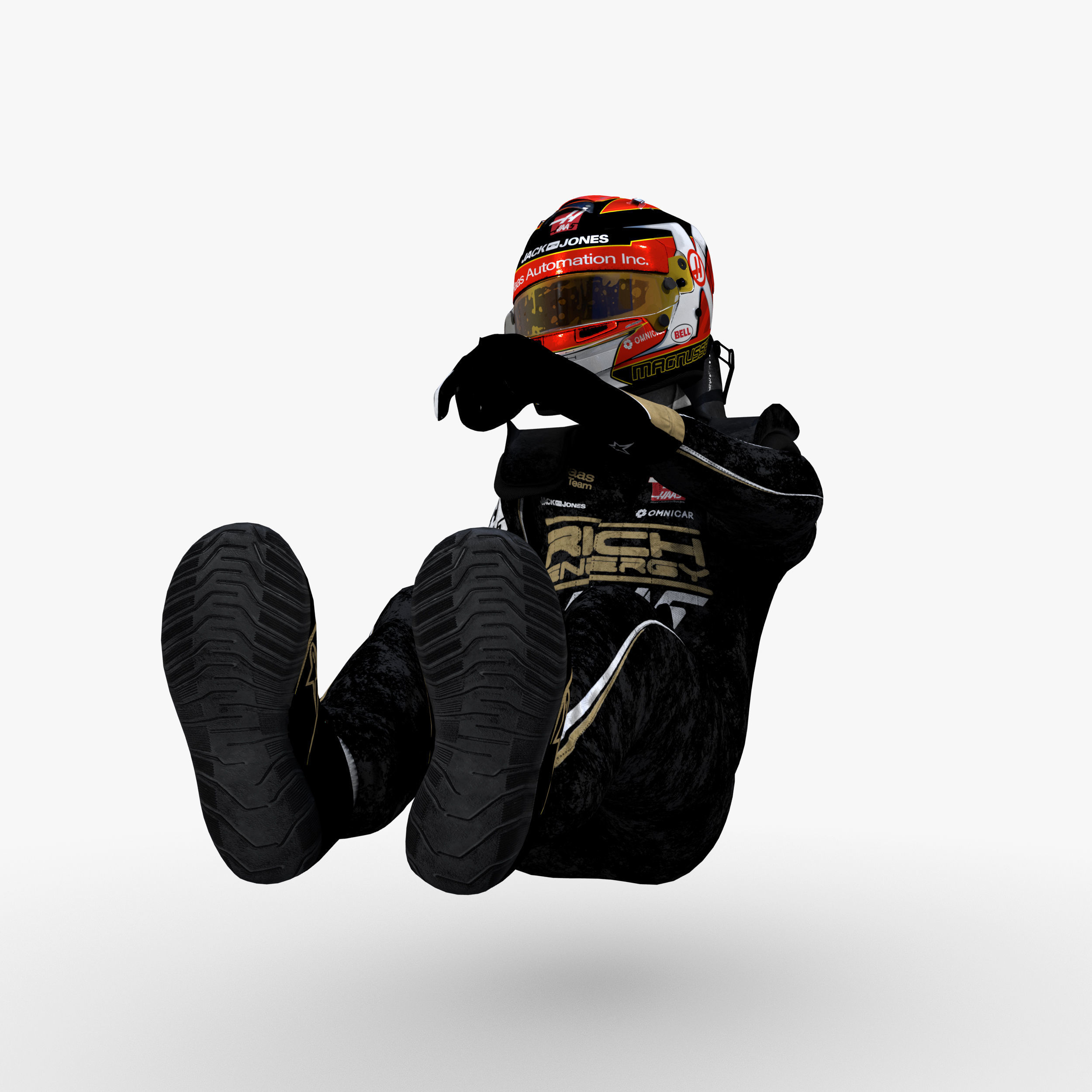 Kevin Magnussen 2019 Low-poly 3D model_5