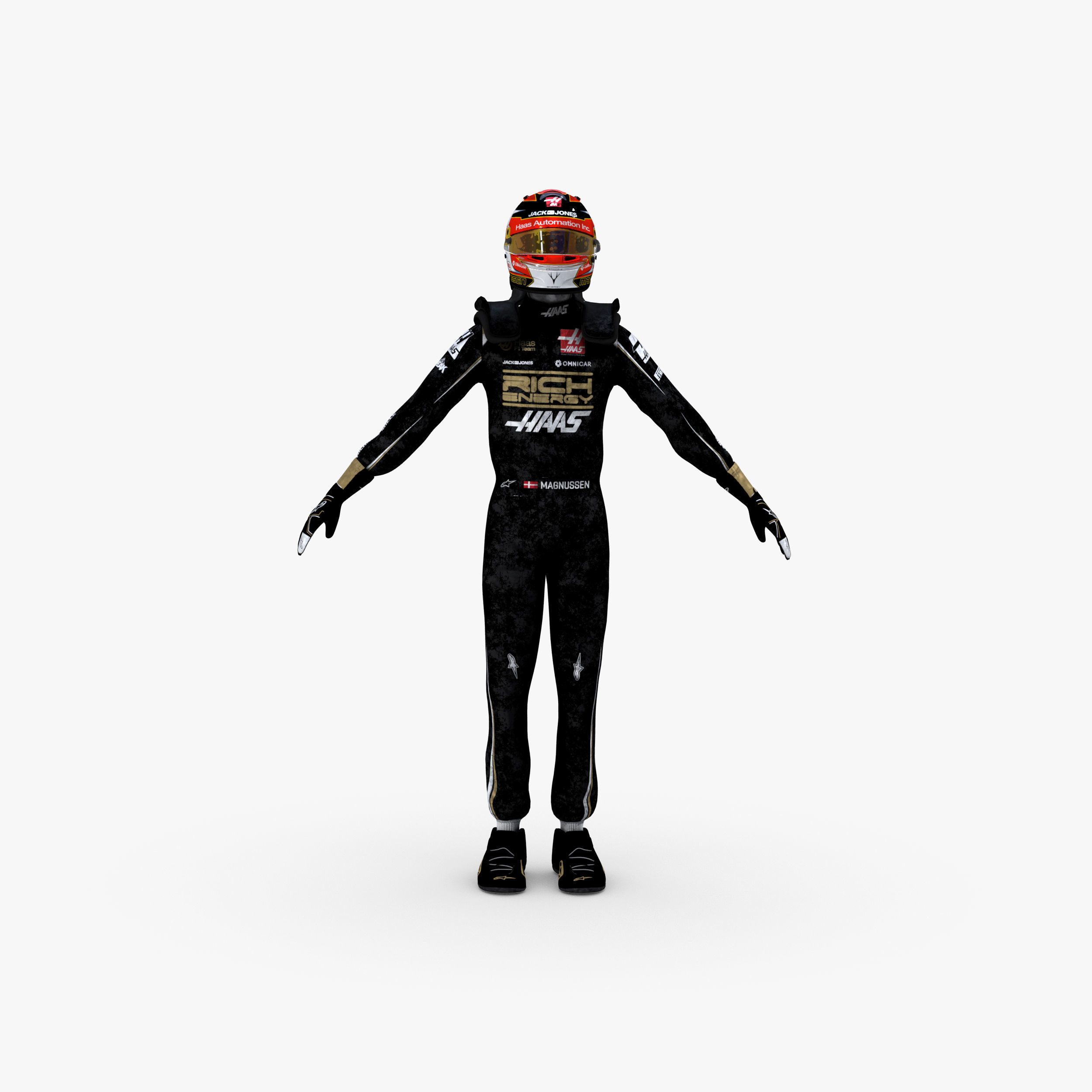 Kevin Magnussen 2019 Low-poly 3D model_7