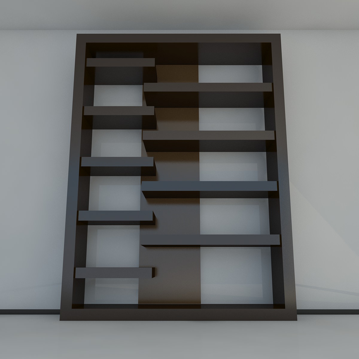 Bookshelf bookcase 3D model_7