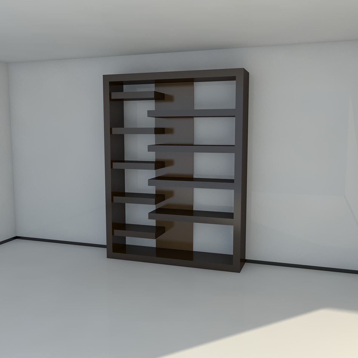Bookshelf bookcase 3D model_4