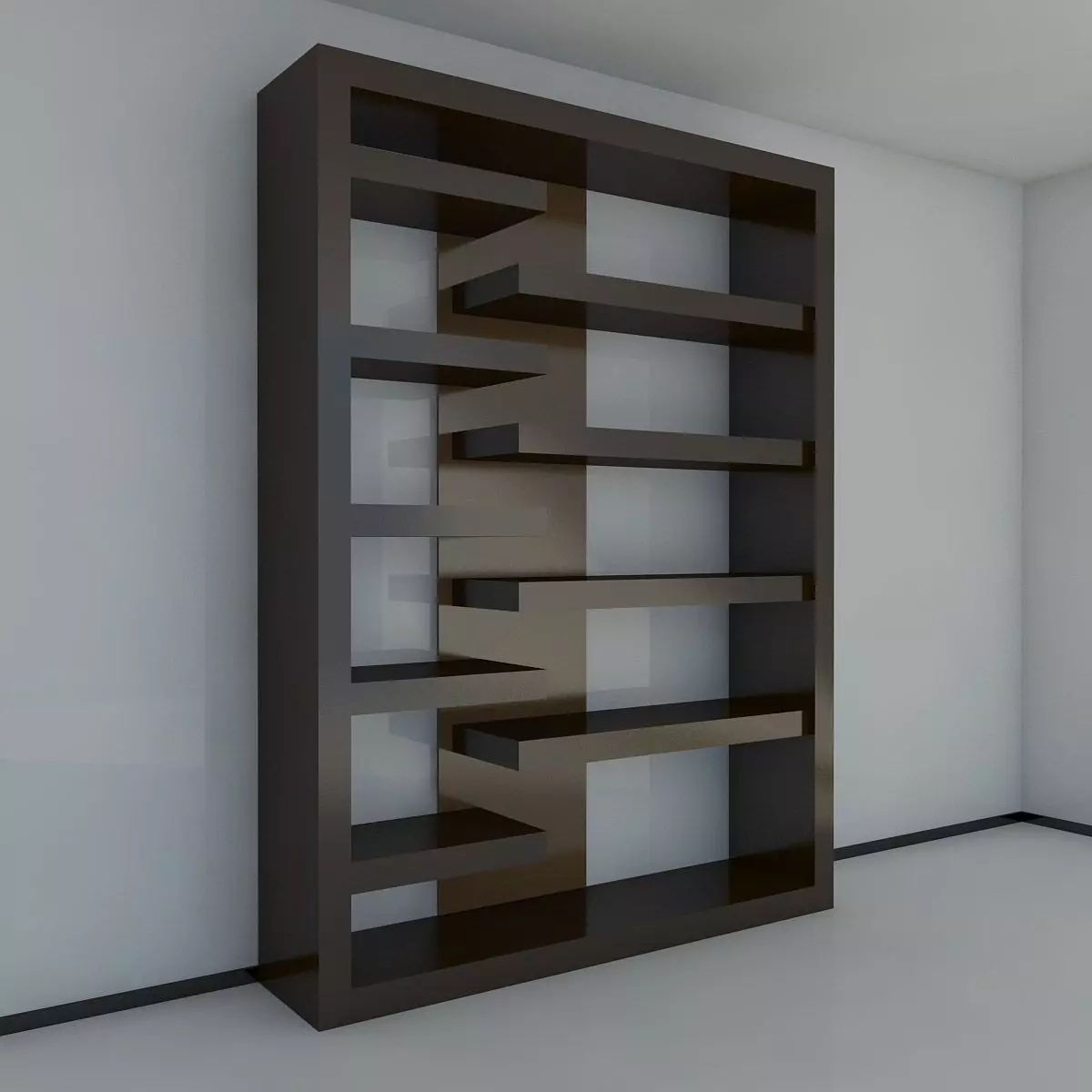 Bookshelf bookcase 3D model_0