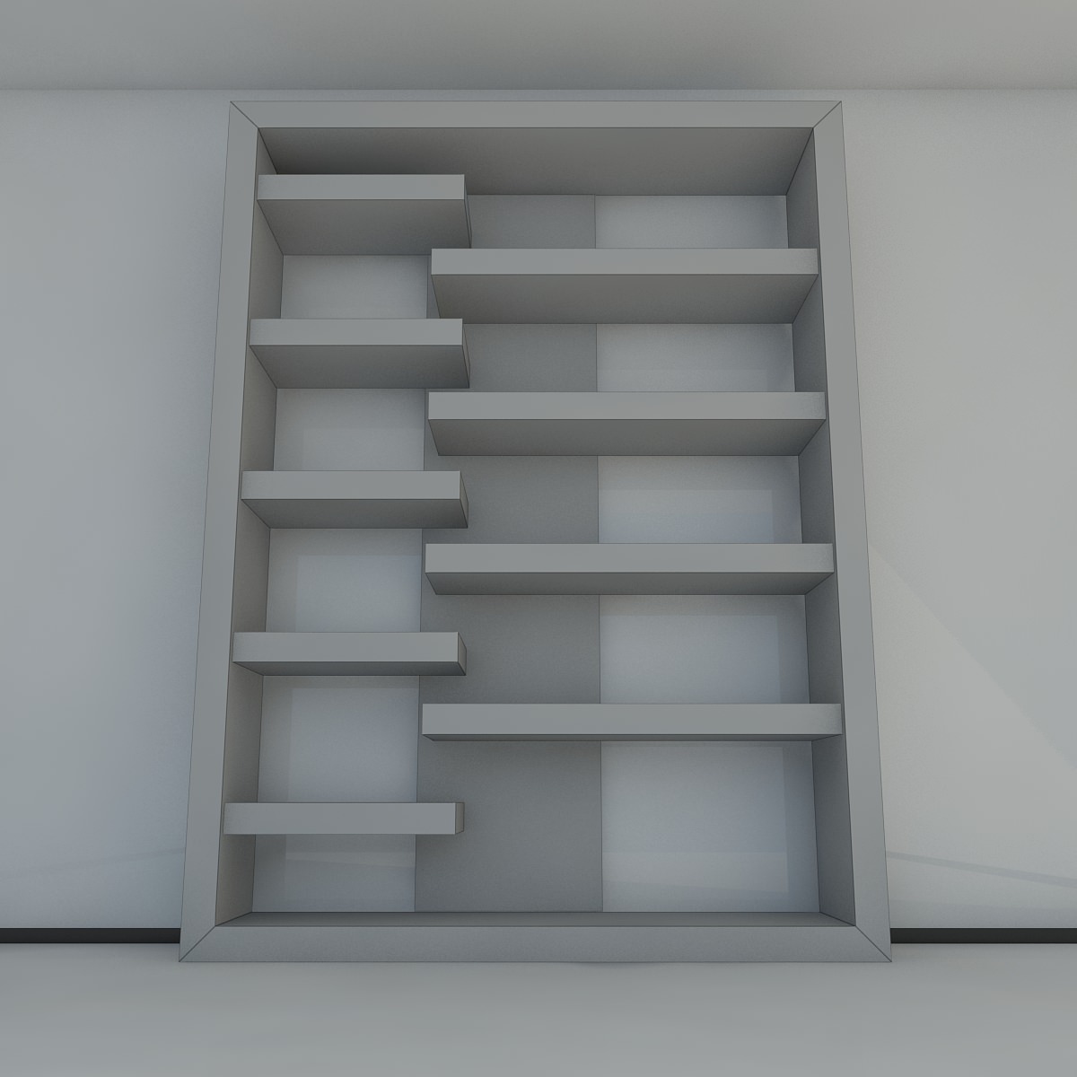 Bookshelf bookcase 3D model_6