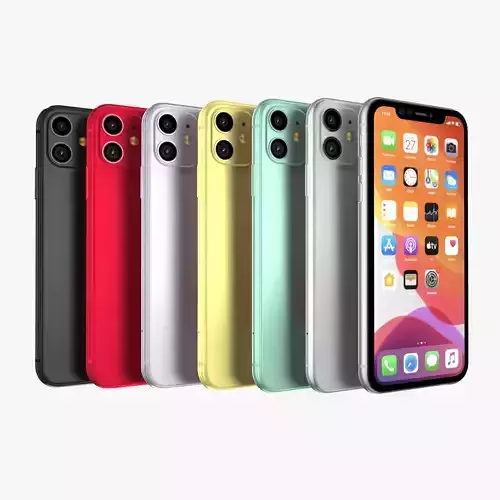Apple iPhone 11 Full Color 3D model