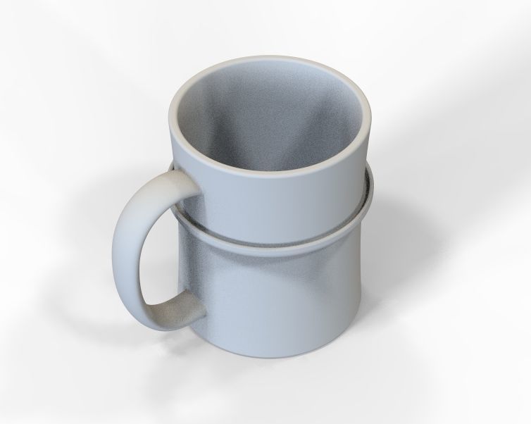 Coffee Mug With Dripping Guard 3D print model_9