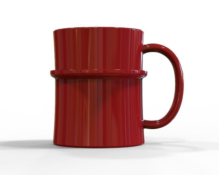 Coffee Mug With Dripping Guard 3D print model_12