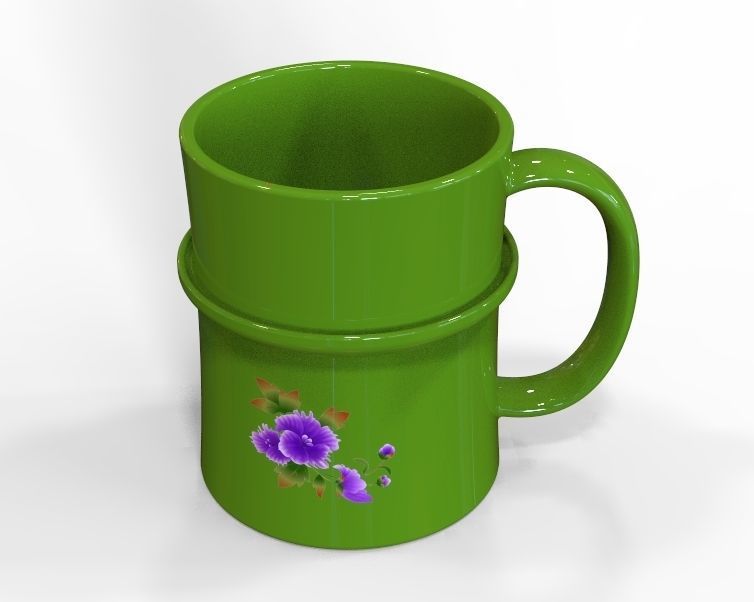 Coffee Mug With Dripping Guard 3D print model_16