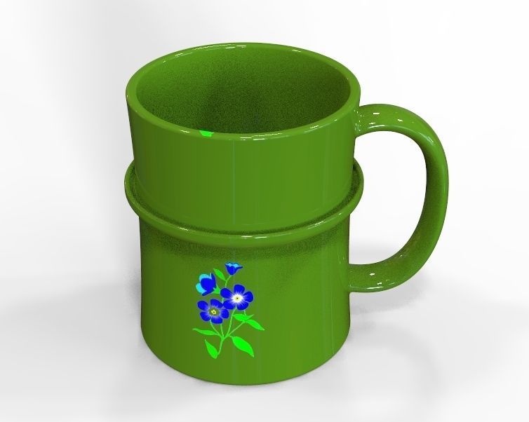Coffee Mug With Dripping Guard 3D print model_17