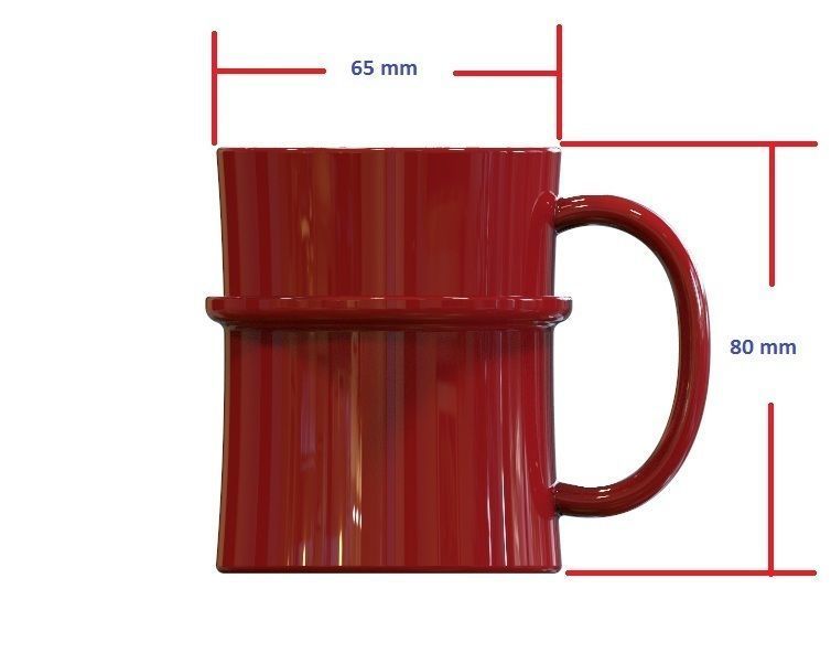 Coffee Mug With Dripping Guard 3D print model_1