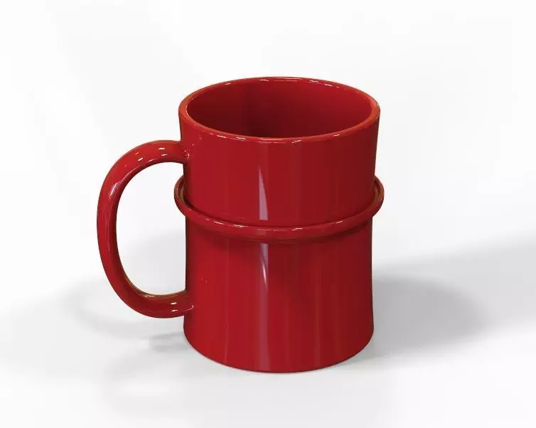 Coffee Mug With Dripping Guard 3D print model_0