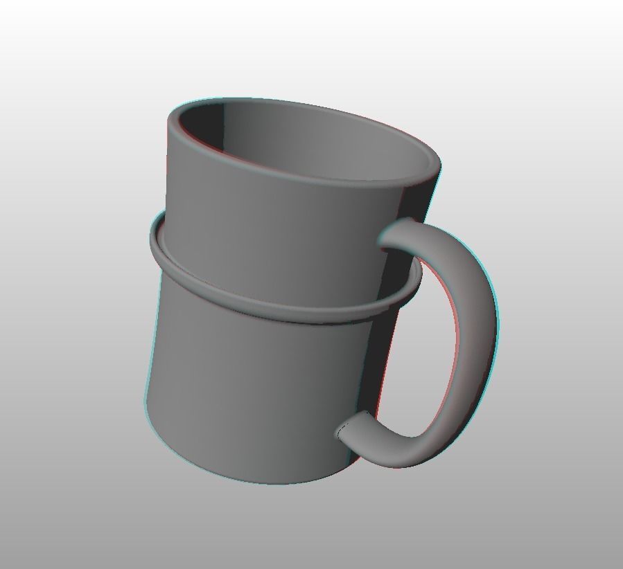 Coffee Mug With Dripping Guard 3D print model_4