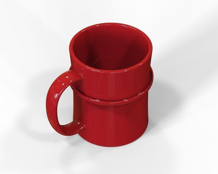 Coffee Mug With Dripping Guard 3D print model_10