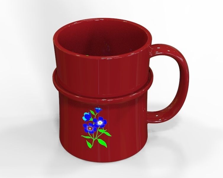 Coffee Mug With Dripping Guard 3D print model_18