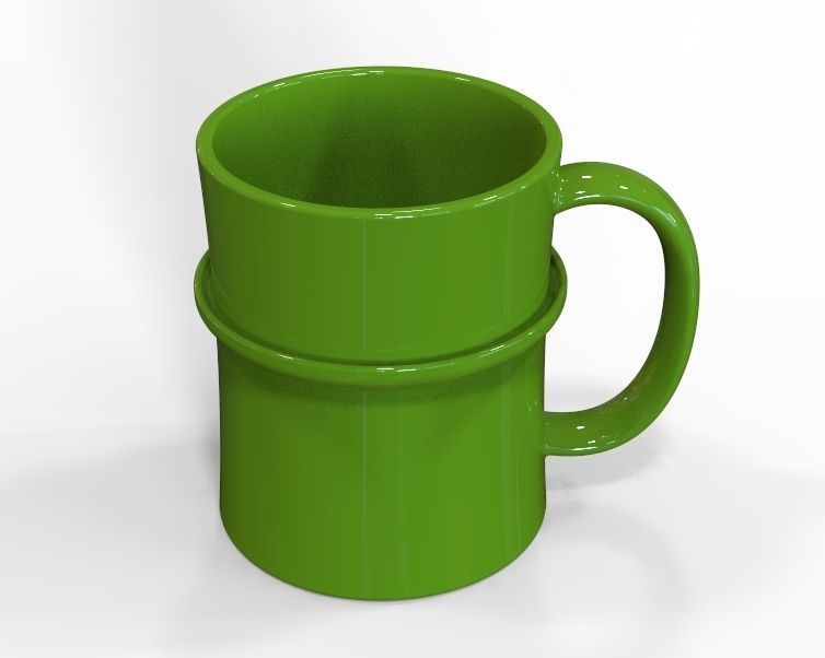 Coffee Mug With Dripping Guard 3D print model_15